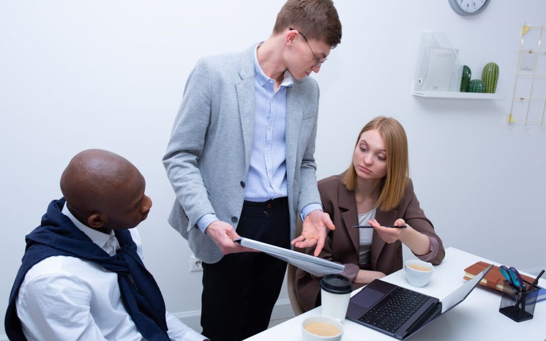 attachment style impact psychological safety men and woman discussing a report